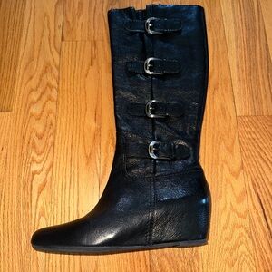 Franco Sarto Imply Black Vintage Boots - Women’s Size 9